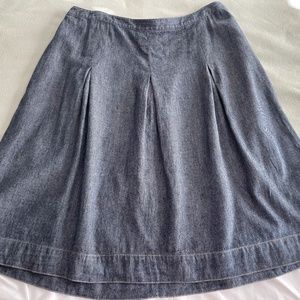 Talbots cotton linen mix Jean skirt 16w
